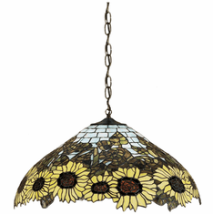 Meyda Lighting 47628 Wild Sunflower Tiffany Drop Ceiling Lighting