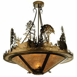 Meyda Custom 48063 Wildlife on the Loose Country Antique Copper Pendant Light