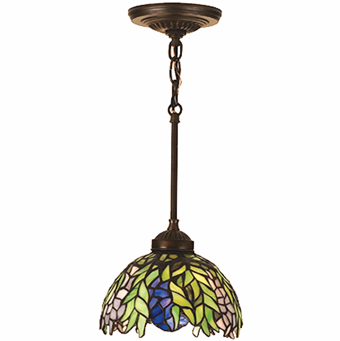 Meyda Lighting 48922 Honey Locust 1 Light Tiffany Mini Ceiling Light