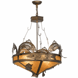 Meyda Custom 50167 Catch of the Day Rustic Antique Copper Drop Lighting