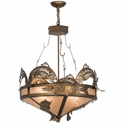 Meyda Custom 50172 Catch of the Day Country Antique Copper Ceiling Light Pendant