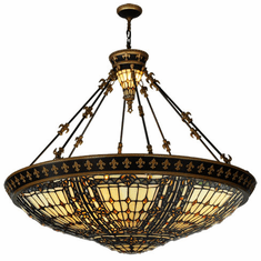 Meyda Custom 50250 Fleur-de-lis Tiffany Drop Lighting