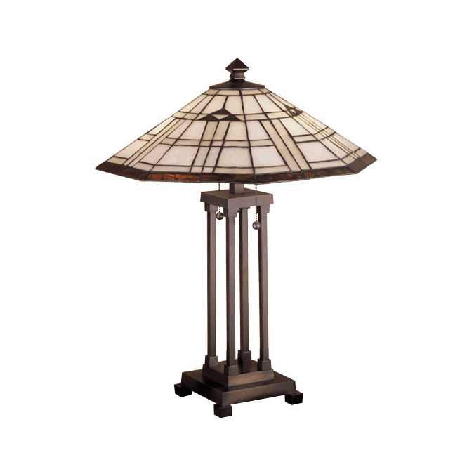 Meyda Custom 50281 Arrowhead Mission 2 Bulb Parasol Table Lighting Fixture MEY50281