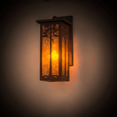 Meyda Custom 50762 Tamarack Rust / Amber Mica Sconce Lighting