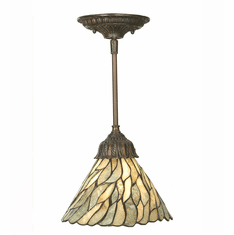 Meyda Lighting 50863 Jadestone Willow Tiffany 8" Wide Mini Hanging Light
