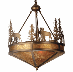 Meyda Custom 51026 Wandering Moose Rustic Antique Copper Lighting Pendant