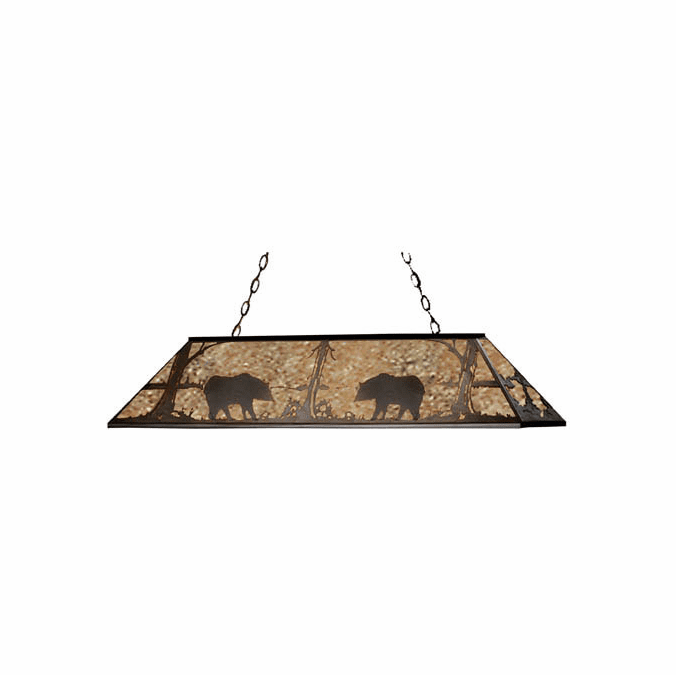 Meyda Custom 51512 Bear at Lake Rustic Antique Copper Kitchen Island Lighting