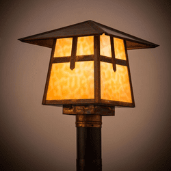 Meyda Custom 54679 Stillwater Mission Vintage Copper Exterior Post Light