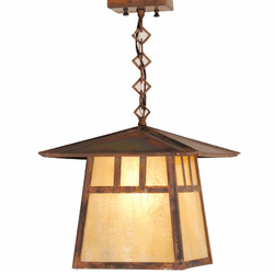 Meyda Custom 54754 Stillwater Craftsman Vintage Copper Exterior Pendant Lighting Fixture