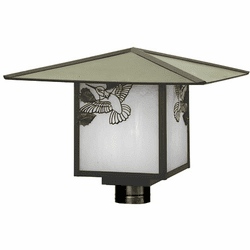 Meyda Custom 64980 Seneca Country Craftsman Brown Outdoor Post Light Fixture