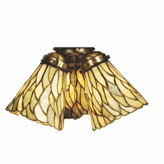 Meyda Lighting 65623 Jadestone Willow Tiffany 5" Wide Fan Lighting Fixture