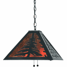 Meyda Custom 66895 Tall Pine Rustic Hanging Light