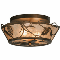 Meyda Custom 67400 Whispering Pines Country Antique Copper Overhead Lighting Fixture