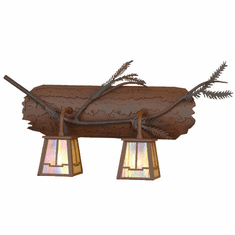 Meyda Custom 67909 Pine Branch Rustic 2 Light Bath Wall Lighting Fixture