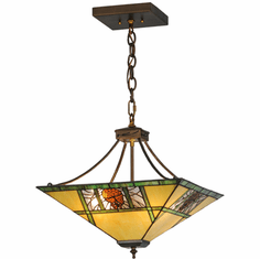 Meyda Custom 68064 Pinecone Ridge Tiffany Antique Copper Drop Ceiling Lighting