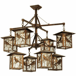 Meyda Custom 69250 Seneca Rustic Vintage Copper Exterior Chandelier Lighting