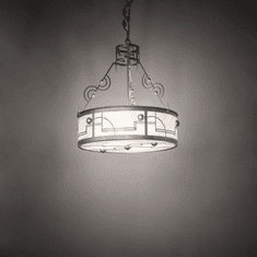 Meyda Custom 70647 Revival Silver Drum Lighting Pendant