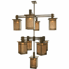 Meyda Custom 72482 Roylance Mission Antique Copper Ceiling Chandelier