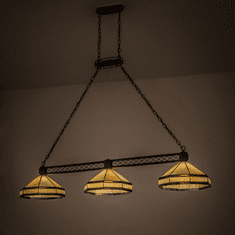 Meyda Custom 72558 Top Ridge Tiffany Timeless Bronze Kitchen Island Light