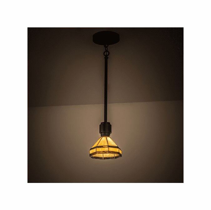 Meyda Custom 72559 Top Ridge Tiffany Timeless Bronze Mini Hanging Pendant Light