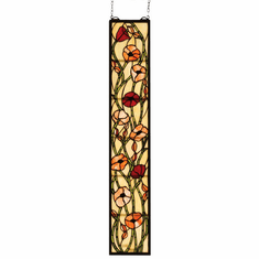 Meyda Lighting 73266 Poppy Tiffany Stained Glass Window