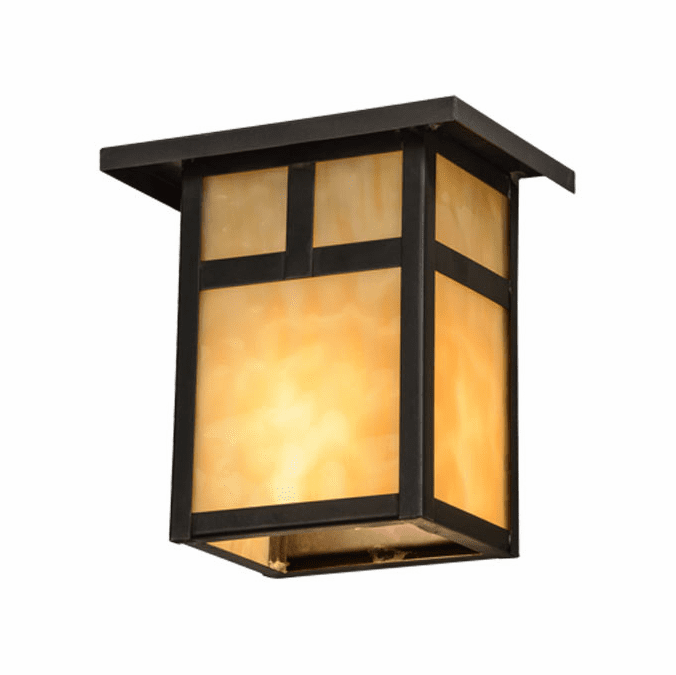 Meyda Custom 73420 Hyde Park Mission Craftsman Brown Outdoor Wall Lighting