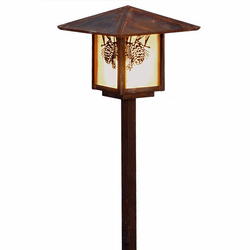 Meyda Custom 73491 Seneca Rustic Vintage Copper Halogen Exterior Post Lighting Fixture