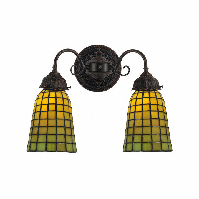 Meyda Custom 74056 Geometric Tiffany Wall Lighting Fixture MEY74056