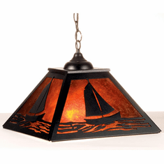 Meyda Custom 76315 Sailboat Country Ceiling Pendant Light