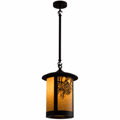 Meyda Custom 79281 Fulton Winter Pine Country Craftsman Ceiling Light Pendant