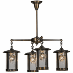 Meyda Custom 81057 Fulton Winter Pine Rustic Antique Chandelier Light