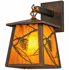 Meyda Custom 81344 Whispering Pines Country Antique Copper Lighting Sconce