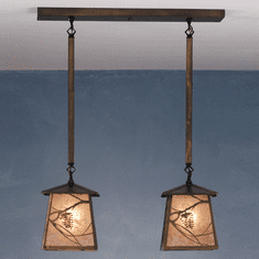 Meyda Custom 82388 Whispering Pines Country Antique Copper Multi Pendant Lamp