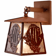 Meyda Custom 82654 Tropical Fish Country Rust Wall Lighting Fixture