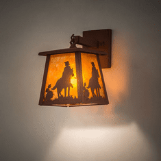 Meyda Custom 82662 Cowboy Rustic Rust Wall Mounted Lamp