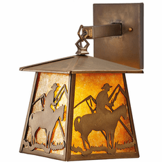 Meyda Custom 82672 Cowboy Rustic Antique Copper Sconce Lighting