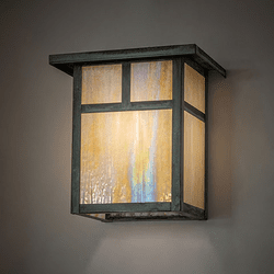 Meyda Custom 89857 Hyde Park Craftsman Verdigris Outdoor Wall Sconce Light