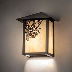 Meyda Custom 95424 Seneca Craftsman Brown LED Outdoor Wall Light Fixture
