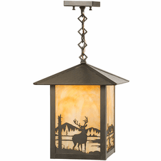 Meyda Custom 95909 Seneca Country Craftsman Brown Mini Hanging Lamp