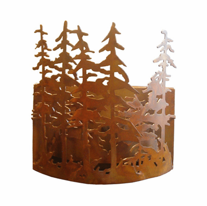 Meyda Custom 98514 Tall Pines Rustic Rust Finish 10" Wide Lighting Sconce