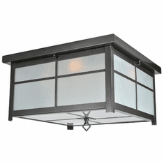 Meyda Custom 99594 Mission Craftsman Craftsman Brown Flush Mount Light Fixture
