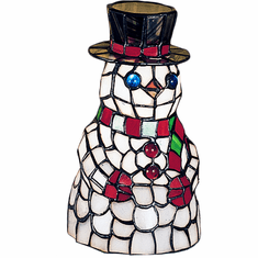 Meyda Lighting 18461 Snowman Tiffany Accent Table Light