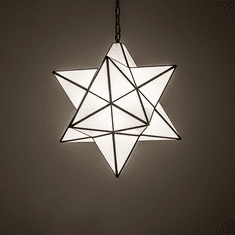 Meyda Lighting 21842 Moravian Star Tiffany Mahogany Bronze Ceiling Light Pendant