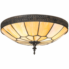 Meyda Lighting 283873 Vincent Honeycomb Modern Dark Roast Flush Mount Lighting
