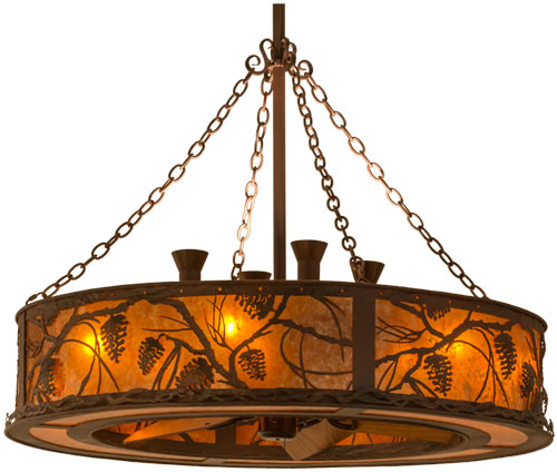 【日本産】 Meyda Custom 141752 Whispering Pines Rust/Wrought Iron/Amber コミック・アニメ