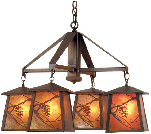 Meyda Custom 98359 Whispering Pines Country Rust Hanging