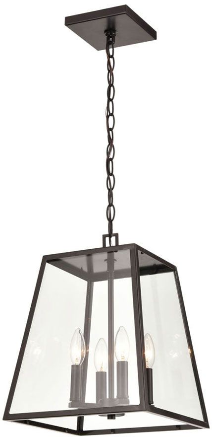 Millennium 8014-PBZ Grant Modern Powder Coat Bronze Outdoor 12" Drop Ceiling Light Fixture