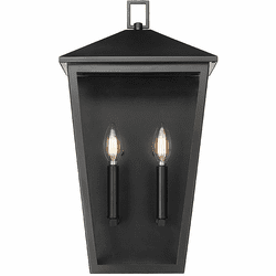 Millennium 198102-PBK Munger Powder Coated Black Exterior Light Sconce