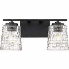 Millennium 22102-MB Saben Contemporary Matte Black 2-Light Bathroom Vanity Light