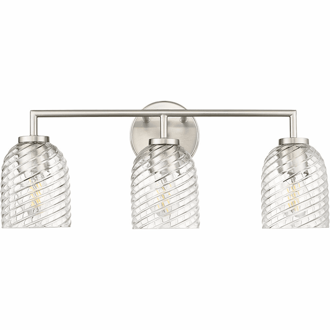 Millennium 22203-BN Catania Modern Brushed Nickel 3-Light Lighting For Bathroom